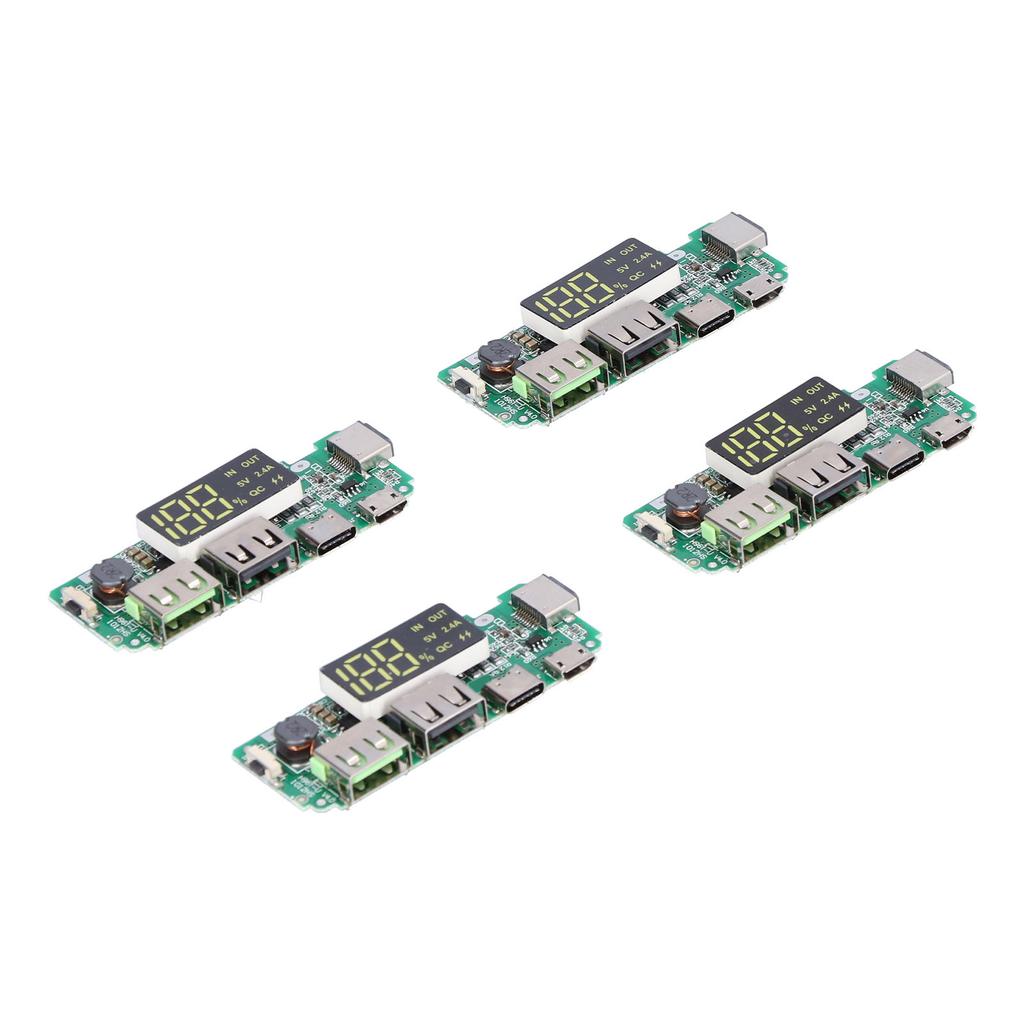 4 Peças Placa de Carregamento de Energia Móvel Módulo USB Duplo 5V 2.4A com Proteção contra Sobrecarga