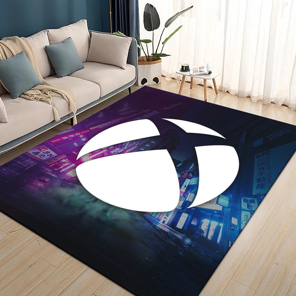 27 Styl Nový Xbox Herní Hráč Logo Hráč Koberec Koberec pro Obývací Pokoj Ložnice Bytová Dekorace, dětská Hra Protiskluzový pro Pohovku Rohožka