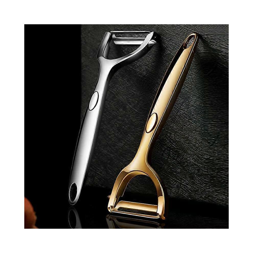(1) Gemüseschäler Kartoffel-Karotten-Schäler Edelstahl-Schäler mit ergonomischem Anti-Rutsch-Griff & scharfer Klinge Küchenwerkzeuge