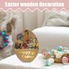 Ostern Holz Tischdekorationen 3D Holzschnitzereien Leuchten Osterdekorationen Niedliche Exquisite Tischdekorationen Festlich Zuhause