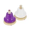 8 Notes Colorful Hand Bells Hand Bell Set Musical Percussion Instrument Iron & Plastic Material for Early Music Education