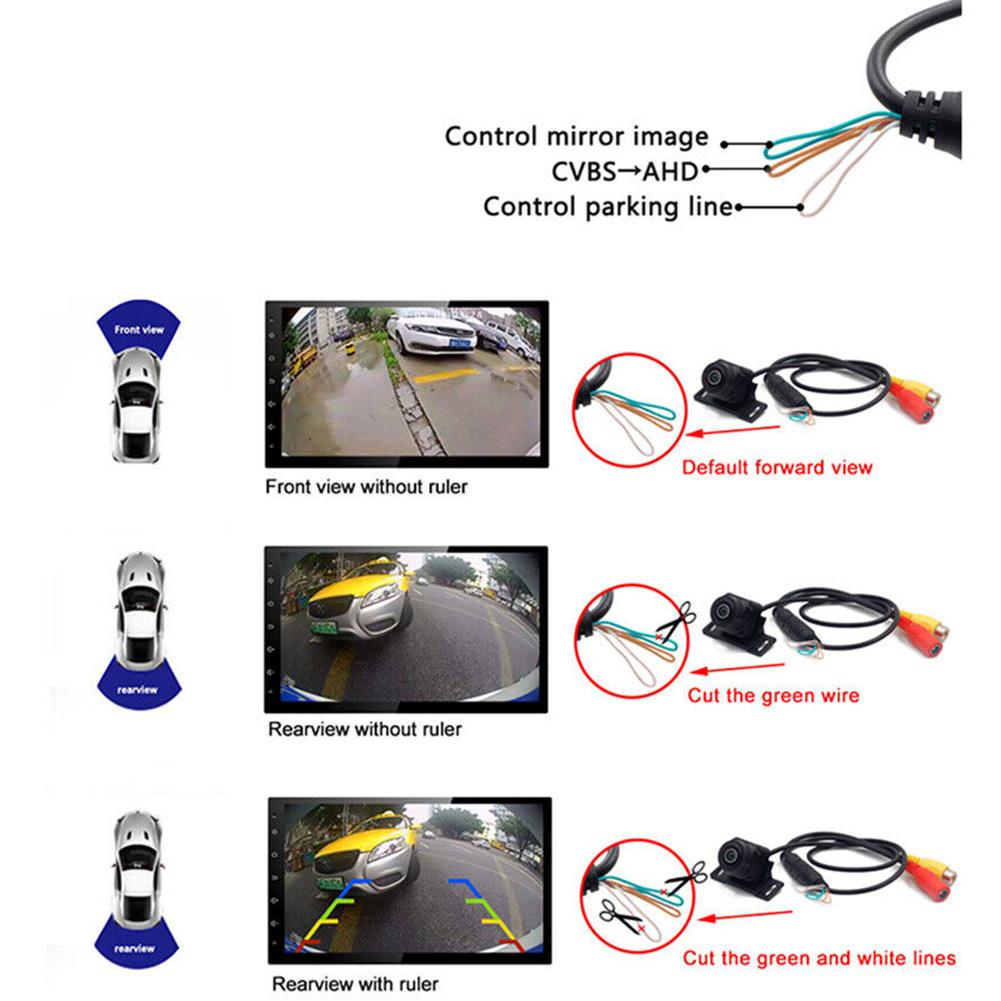 Auto-Rückfahrkamera, Rückfahrkamera, 1080P, klar, störungsfrei, 170 Grad Weitwinkel, verstellbar, für kleine Fahrzeuge, Rückfahrkamera