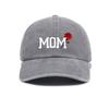 2pcs/set Classic Mom Dad Rose Printed Cap Washed Cotton Couple Cap Baseball Hats  For Man Women