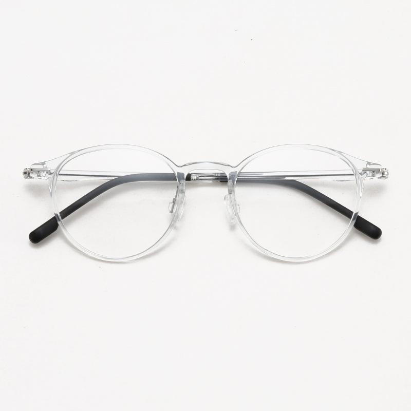 

9982 Сверхлегкая прозрачная овальная оправа для очков, Ретро стиль для мужчин и женщин, Совместима с рецептурными линзами