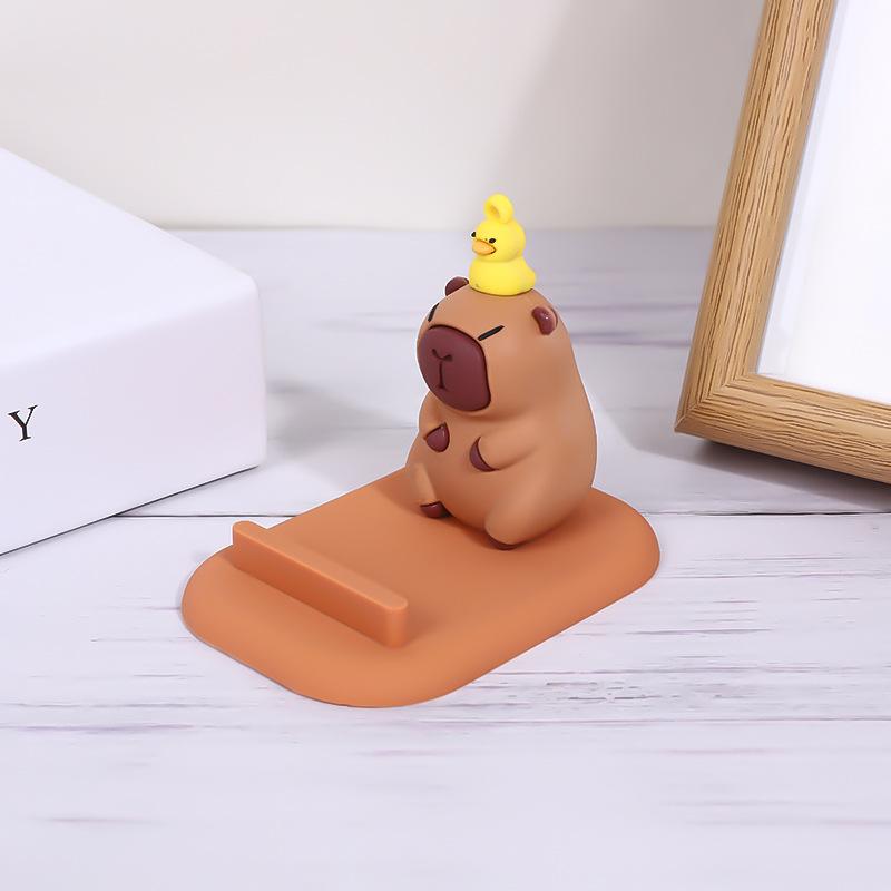 Милая Рыба-фугу Капибара Трехмерная Кукла Ленивый Держатель Настольный Держатель для Мобильного Телефона Креативный Маленький Подарок Украшение