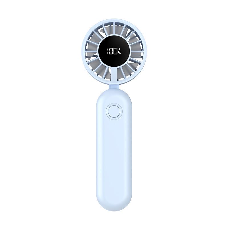 

Portable Foldable USB Rechargeable Handheld Fan with Digital Display 148*51*37mm світло-синій колір