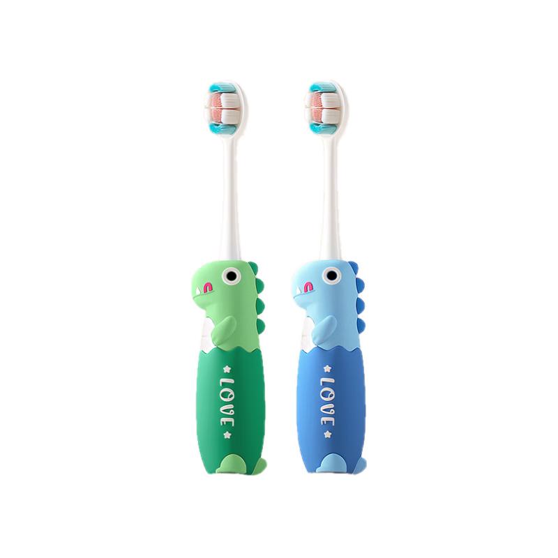 COODORA Kids Dinosaur Soft Bristle Toothbrush - 2-Pack