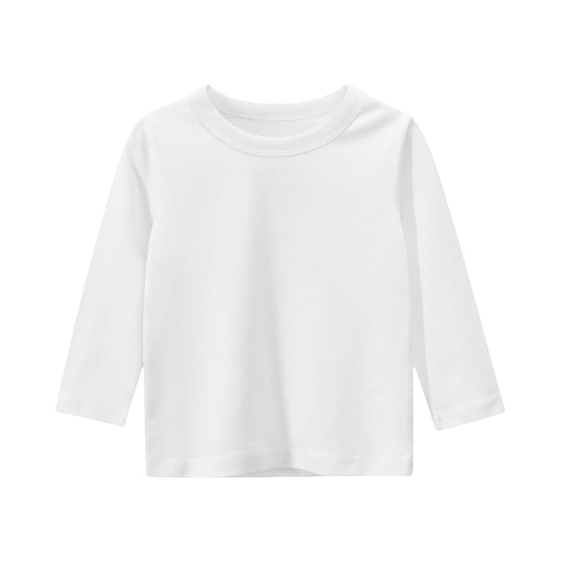 

[Liry Showfoevng] kids T-shirt tops Ron T long sleeve girl boy children s clothing cotton soft inner round neck Plain color Thin ventilation Relaxing