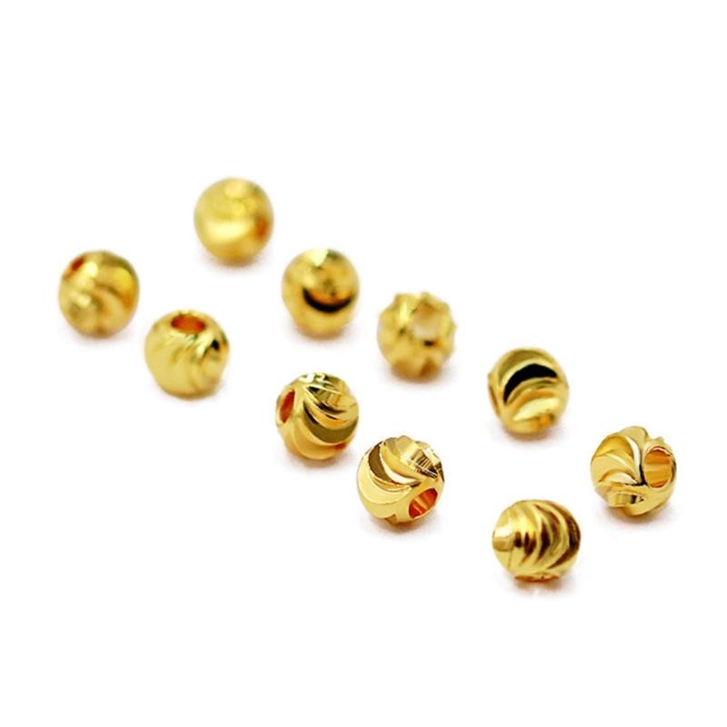 Randiga snittblomsperlor 3-6 mm Avståndspärlor för armbandstillverkning DIY-smyckestillbehör Handpärlmaterial 3-6 mm