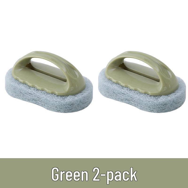 Multifunctional Cleaning Brush with Handle for Kitchen & Bathroom - Powerful Brush & Decontamination Sponge for Tiles & Dishes