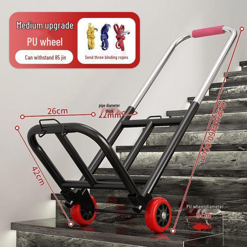 Carrello Manuale Pieghevole Portatile per Scale per Carichi Pesanti – Carrello Portabagagli Conveniente e Compatto
