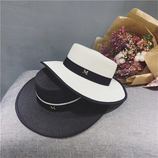 Beach Hat Large Brim UV-proof Flat Top Fashion Summer Women Visor Cap for Outdoor