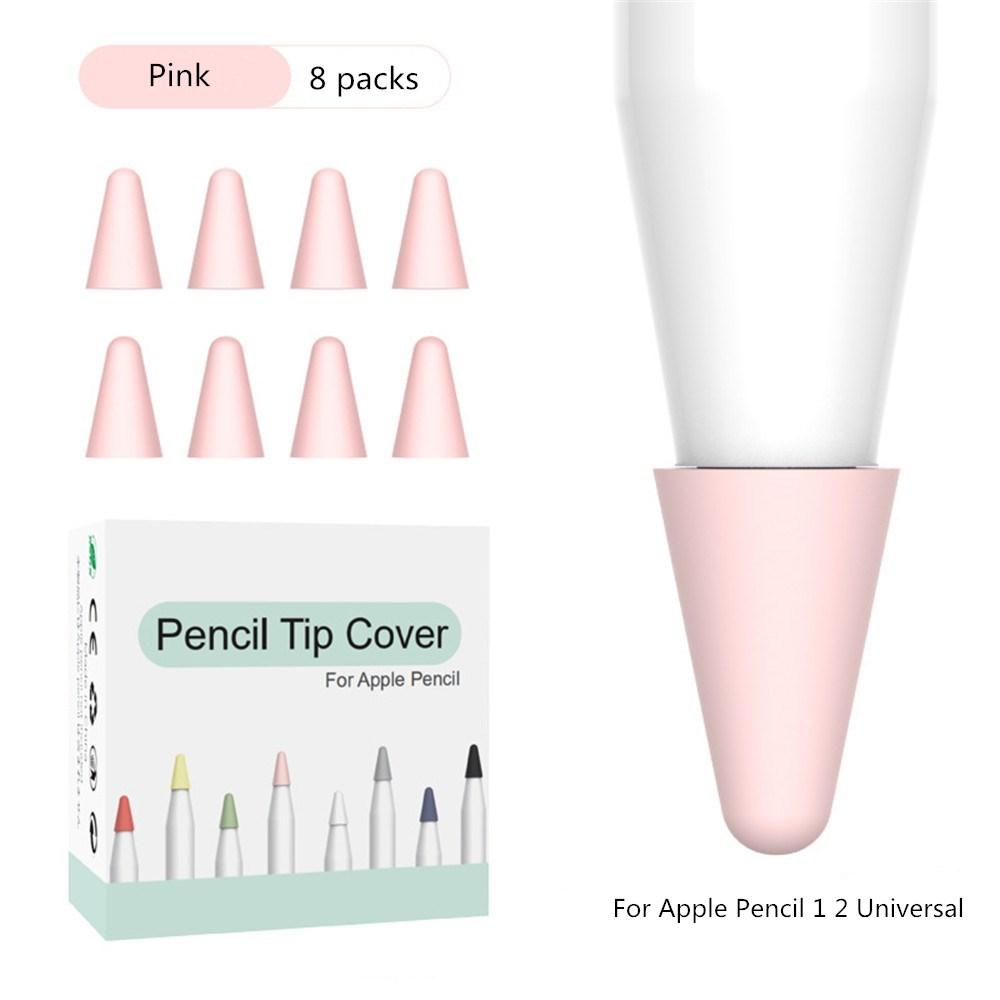 8pcs Silicone Nib Cover for Apple Pencil 1 2 Tip Cover Case Sleeve for iPad Pencil 1st 2nd Gen Stylus Pen Nib Protection Cases