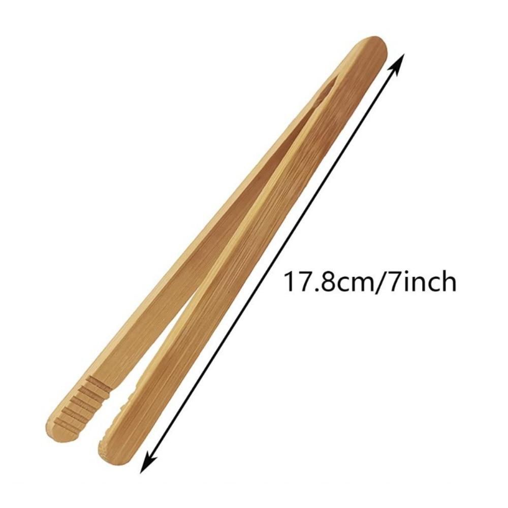 

Premium Anti-slip Bamboo Toast Tongs Heat Resistant Versatile Toaster Bacon Clips Elegant Non-stick Food Tong Barbecue