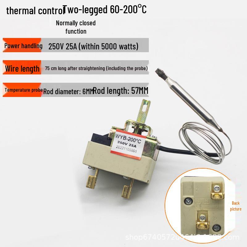 Adjustable Temperature Control Switch for Fryer, Oven, Kettle, Griddle & BBQ Thermostat
