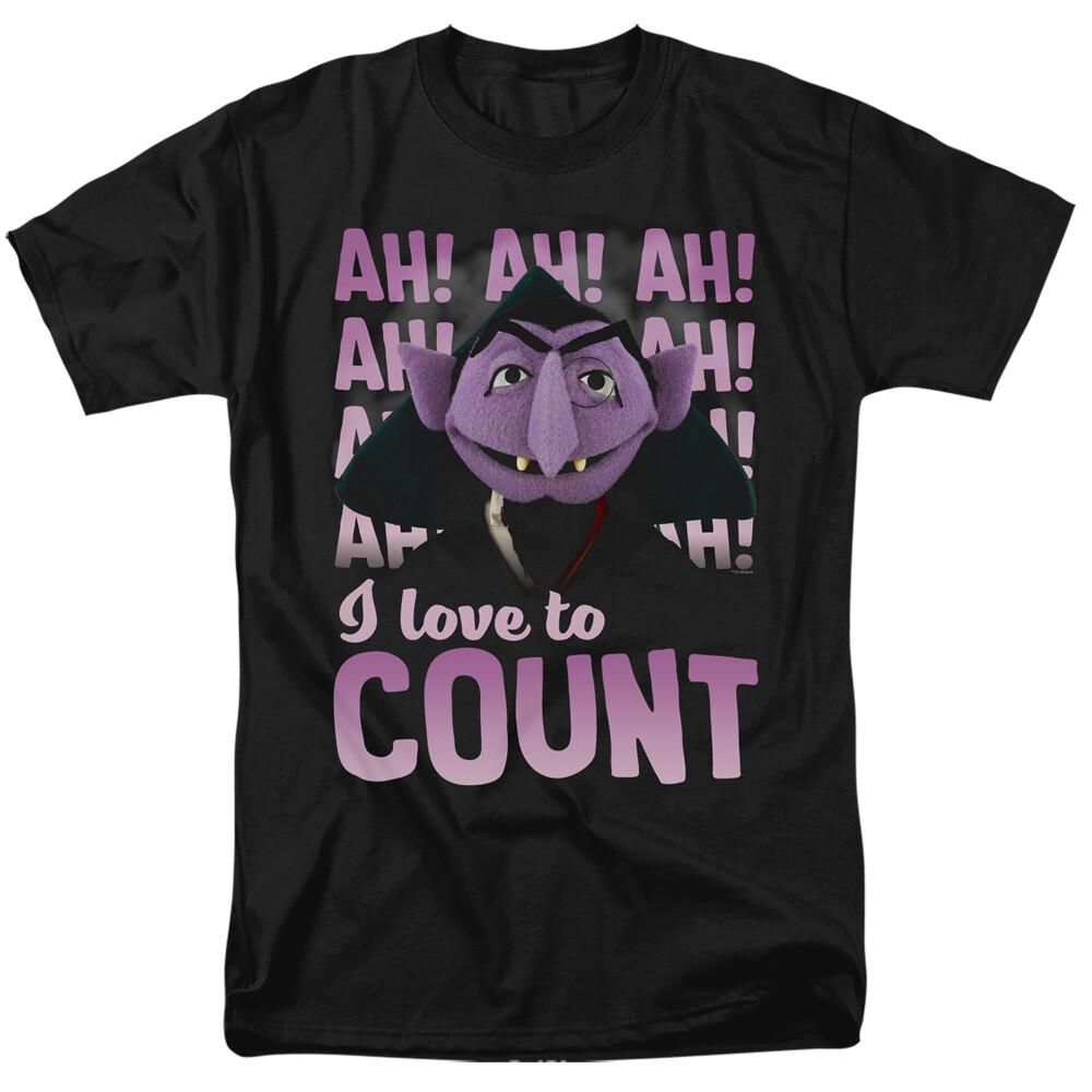 

SESAME STREET THE COUNT AH AH AH Licensed Men039;s Graphic Tee Shirt SM-6XL Unisex T-Shirt M