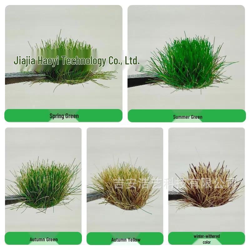 8mm 18-Round Tufts Model Grass for Train Track Scene, Miniature Accessories, and Military Sand Table DIY.
