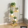 Iron Art Flower Stand with Wheels, Multi-tiered for Indoor/Outdoor Balcony Use