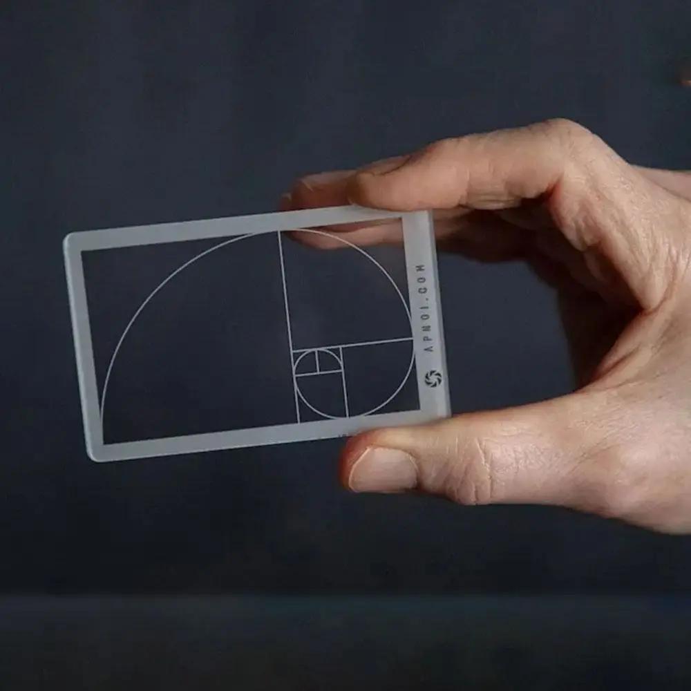 

Viewfinder Ruler Golden Ratio Ruler Acrylic Fibonacci Composition View Finder Photography Painting Art Tool Multifunction Ruler