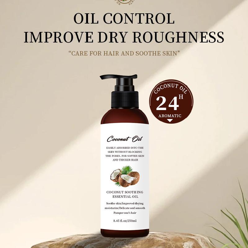 250ml Coconut Massage Oil For Body Hair Care,Smooth Nourishing Moisturizing