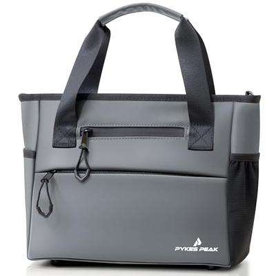 PYKES PEAK Golf Round Tote Bag/Pouch [Waterproof/Water-Repellent] Cart Bag/Round Bag/Golf Bag for Men and Women [Gray]