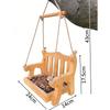 Wooden Outdoor Bird Feeder, Gardening Bird Feeding Tool, Stylish Hanging Pet Chair, Suitable For Gardens And Balconies!