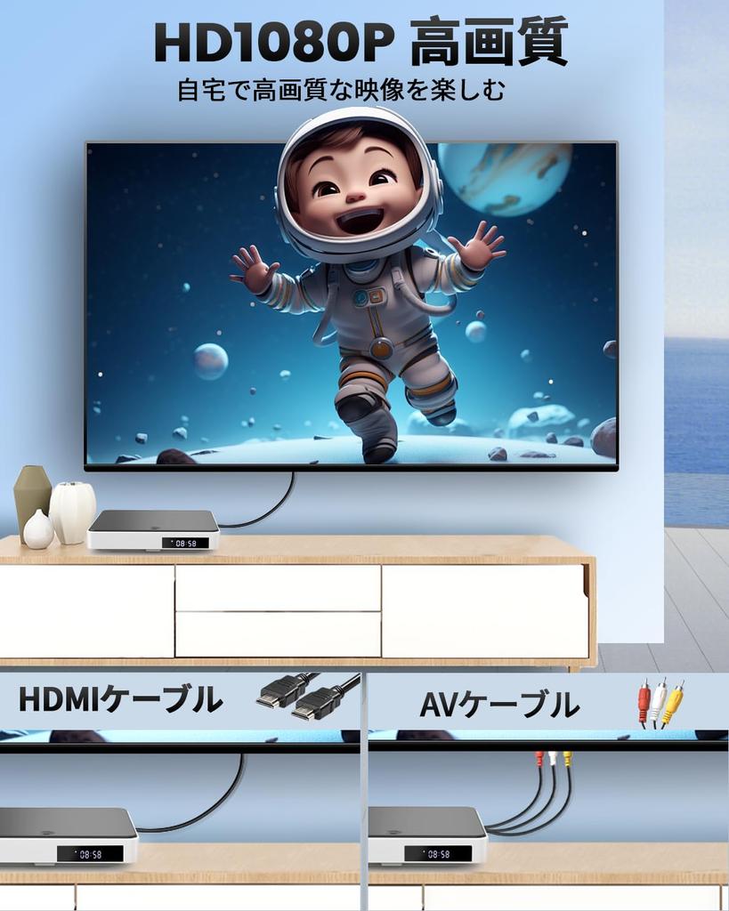 Arafuna Mini DVD USB Region 1080P CPRM HDMI Playback Recording Terrestrial Digital Connects To Earphone and Remote Control Included Player, Powered,