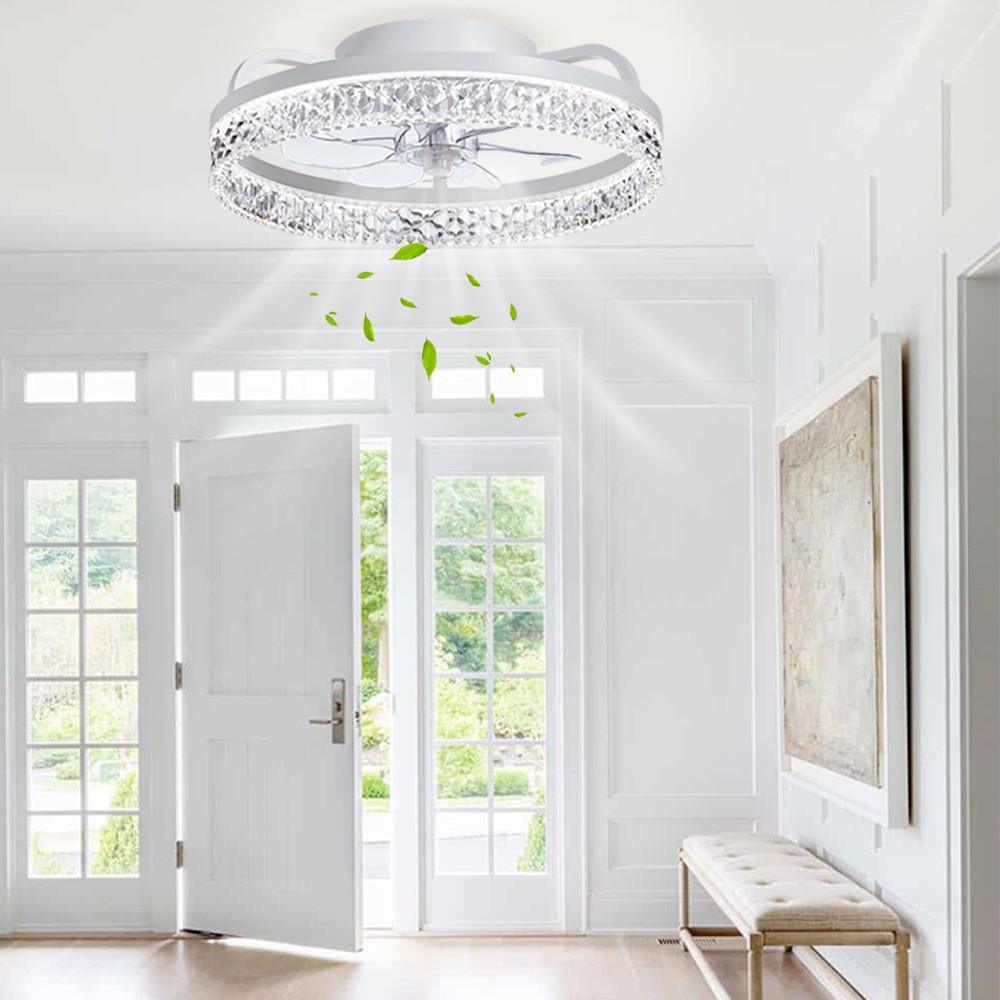 50 * 50 * 16cm Intelligent Silent Chandelier Fan Modern And Fashionable Electric Ceiling Fan Lamp Bedroom LED Ceiling Fan Light