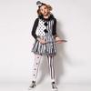 Halloween Black & White Clown Princess Dress: Ringmaster Cosplay Costume for Stage Performance