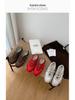 New Women's 2025 Genuine Leather Velcro Trainers: Thick Sole, Breathable, Versatile, In-Stock Casual Shoes