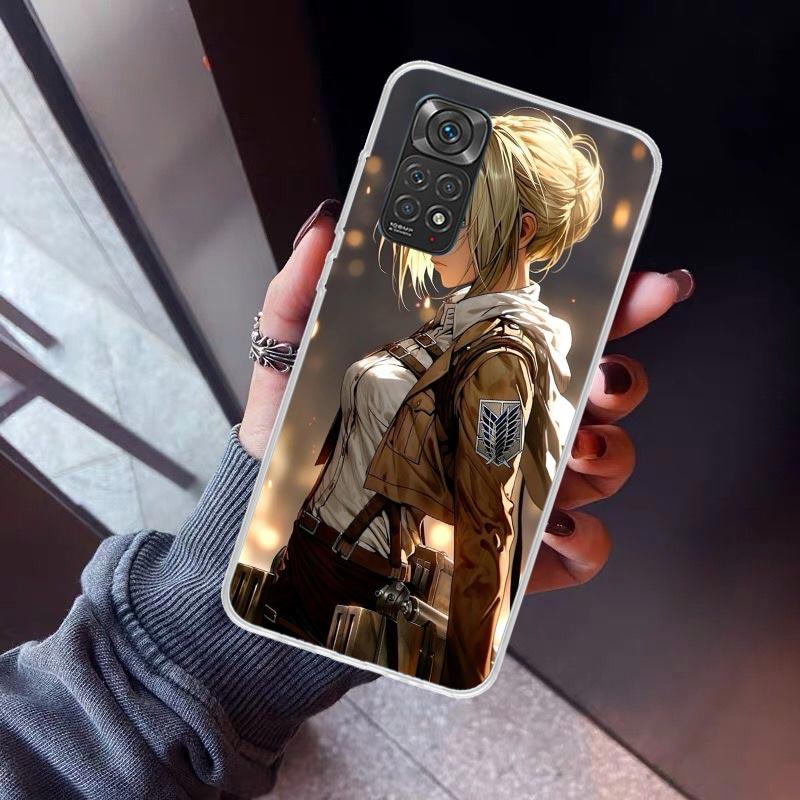 A-Attack On T-Titan Annie Mikasa Phone Case For Xiaomi Redmi Note 10 11 12 13 14 15 Pro Plus 11S 12S 14S 11T 11E 10S Soft TPU Ba