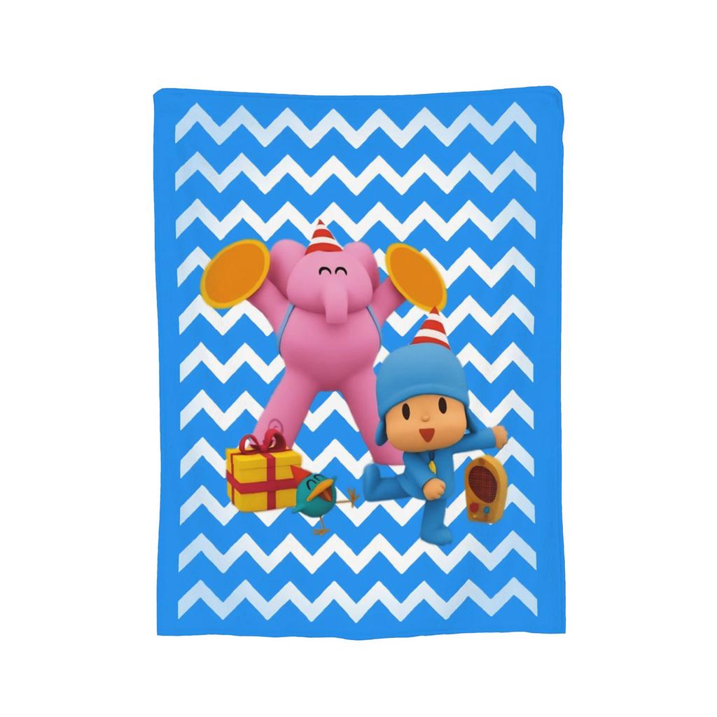 Pocoyoed Comedy Cartoon Blanket Wool Funny Warm Throw Blankets For Home Restaurant Spring/Autumn,
