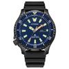 PROMASTER Series 200 Meters Waterproof Date Display Automatic PU Strap 44mm Men's Watch Blue Dial NY0158-09L