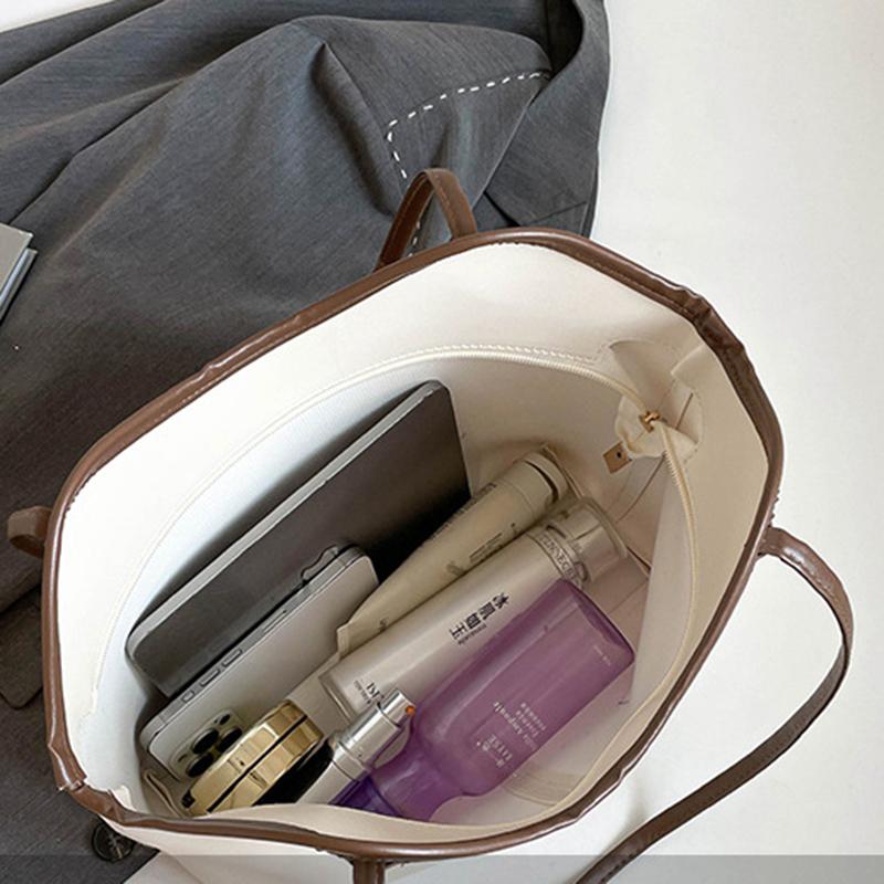 Retro Convertible Tote Bag Women's Spacious Shoulder Purse Vintage Work Commute Minimalist Casual Crossbody Handbag AVE
