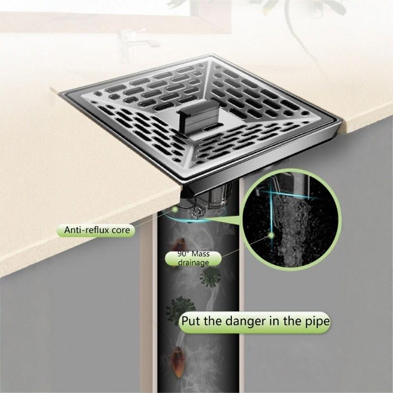  Shower Floor Drain Stainless Steel Floor Strainer  Drainer Bathroom Shower Strainer Filter With Removable Cover