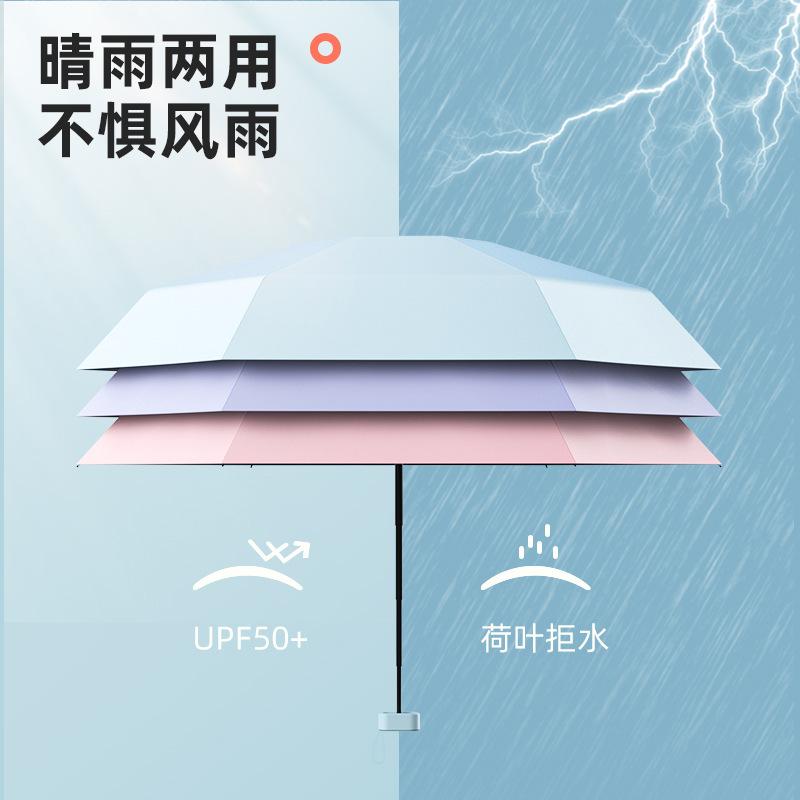 Creative Sunscreen Vinyl Umbrella Mini Small 50% Umbrella Women's 60% Bag Umbrella Weather and Rain Umbrella