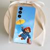 P-Paddington Bear Cute Phone Case For Samsung S24,30,21,22,23,20 FE,lite,PIus,Ultra,5G,Note,9,10 Transparent Cover