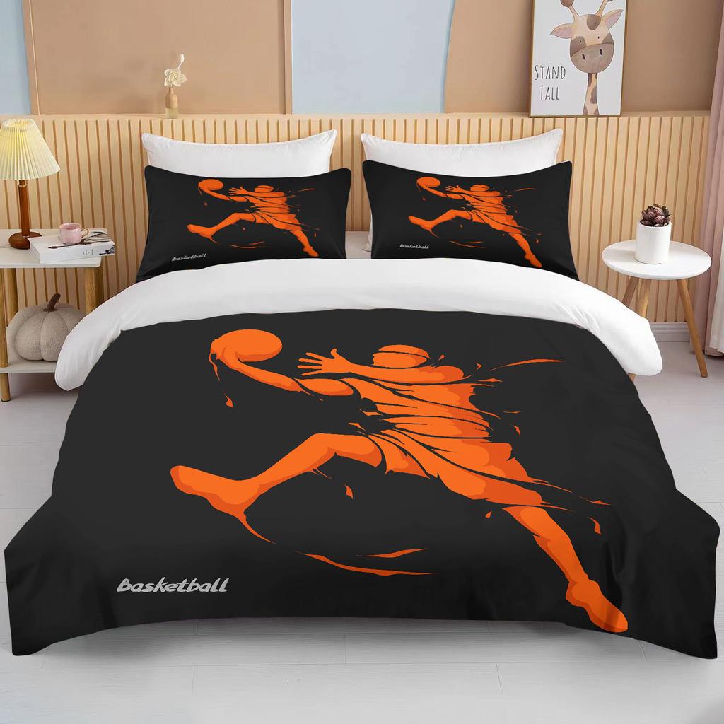 Comforter Cute Basketball Cartoon Double Bed Bed European Bedding Sets Home Textiles Luxury Pillow Cases Bedroom Bedding Sets