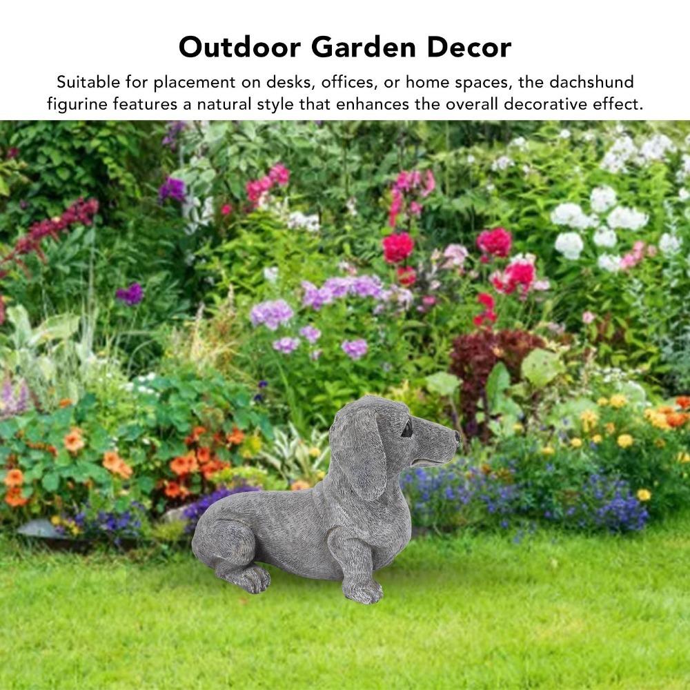 Synthetic Resin Dog Shaped Desktop Ornament Outdoor Yard Animal Statue  Courtyard Holiday Layout