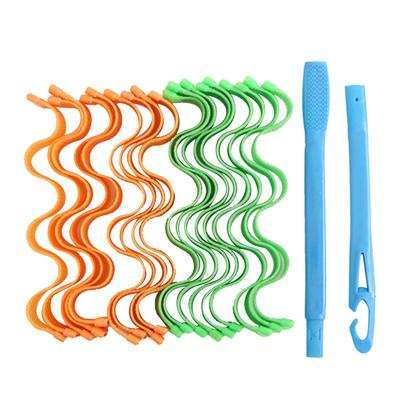 Spiral Curls Styling Kit DIY Kunststoff Haar Spiral Curl Styling Roller für Frauen Mädchen Extra Lang