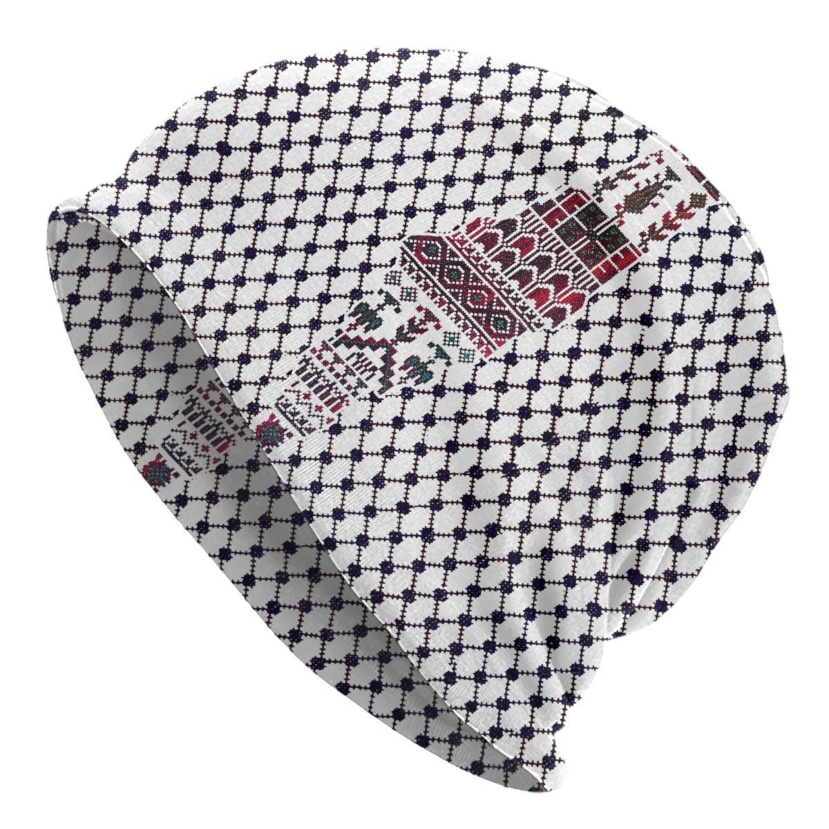 

Палестинские палестинские шапки-капоты, осенне-зимние шапки Skullies, шапки Tatreez, дизайн для женщин унисекс, вязаная шапка, теплая шапка двойного назначения