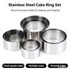 Lihe Stainless Steel Round Mousse Ring, Multi-size Cake Cookie Baking Mold For Kitchen