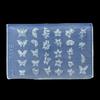 Butterfly Flower 3D Silicone Nail Art Mold Diy Vintage Flower Frame Floral Design Transparent Relief Template Manicure Tools