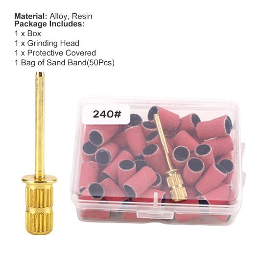 1 Set Nail Sanding Bands Long Service Life Professional Manicure High Quality Nail Drill Sanding Ring