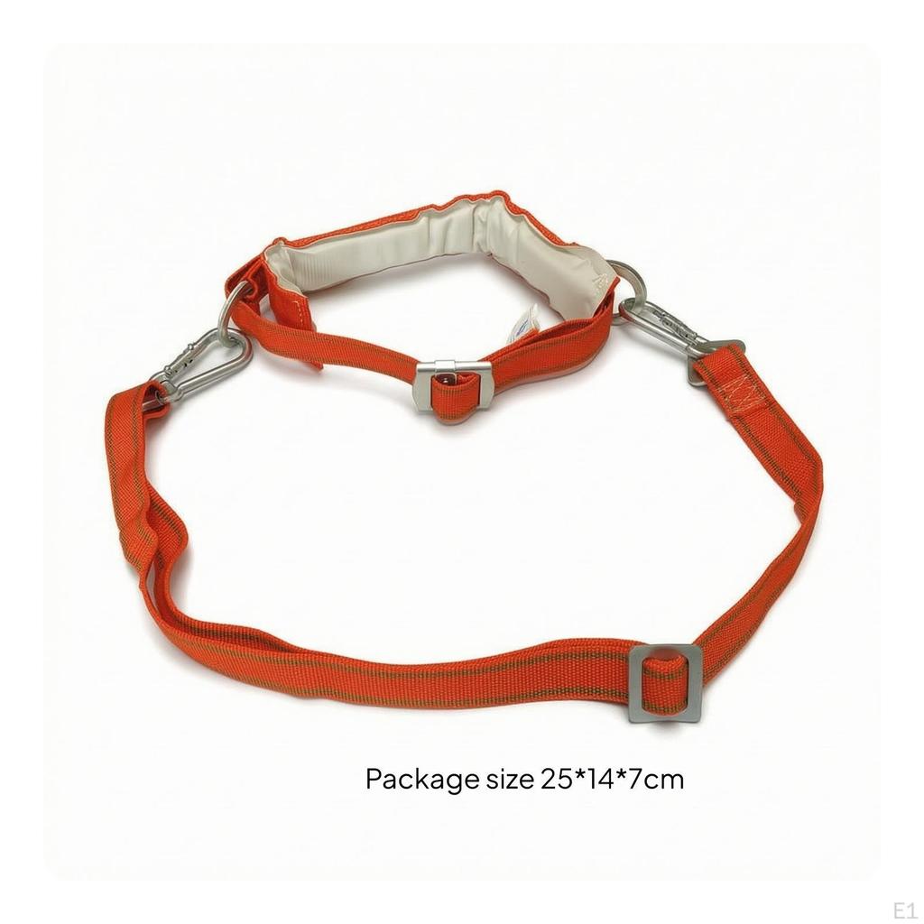 Electrician Belt Padded with Double Hooks Adjustable Climbing Harness for Electricians,