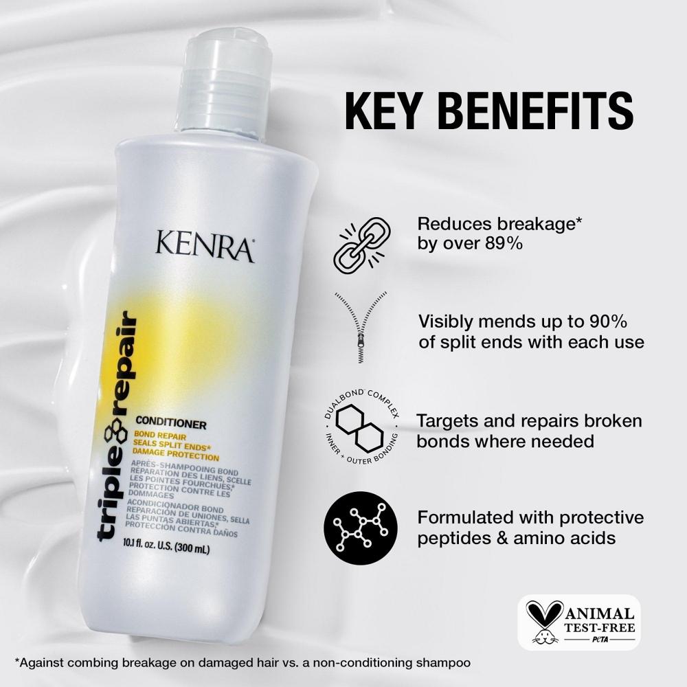 Kenra Professional Triple Repair Conditioner Bonding For Damaged Hair 10.1 Oz