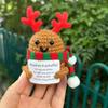 Cute Christmas Crochet Ornament Positive Potato Knitting Doll Handmade  Christmas   Desktop Decor Gift Emotional Support