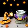 Cat Collar Cute Pet Collar Halloween Heterochromatic Cat Pumpkin Ghost Dog Bib Knitted Collar for Small Cats/dog/kitty