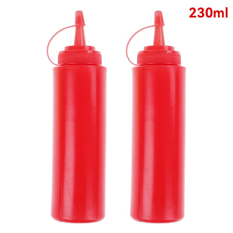 4Pcs Squeeze Squirt Condiment Bottles Salad Sauce Dispenser Ketchup Cruet 240ml 2pcs Condiment Squeeze Bottles Kitchen Gadgets