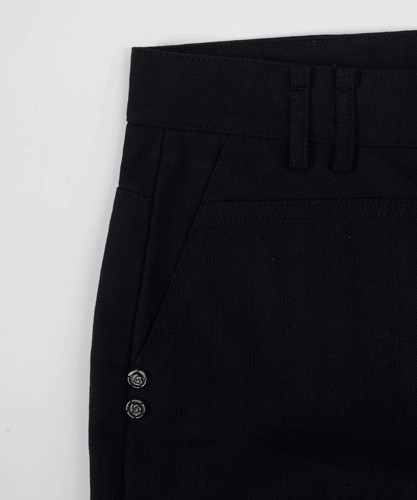 Aejeuon Tina Twill Pants / Black